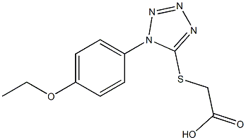 2-{[1-(4-ethoxyphenyl)-1H-1,2,3,4-tetrazol-5-yl]sulfanyl}acetic acid,,结构式