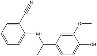 2-{[1-(4-hydroxy-3-methoxyphenyl)ethyl]amino}benzonitrile Struktur