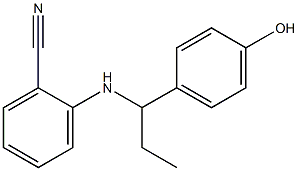 2-{[1-(4-hydroxyphenyl)propyl]amino}benzonitrile Struktur