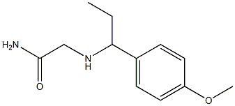 2-{[1-(4-methoxyphenyl)propyl]amino}acetamide,,结构式
