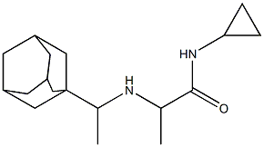 2-{[1-(adamantan-1-yl)ethyl]amino}-N-cyclopropylpropanamide Struktur