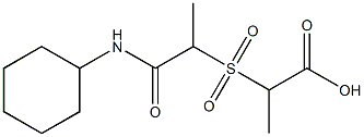 2-{[1-(cyclohexylcarbamoyl)ethane]sulfonyl}propanoic acid
