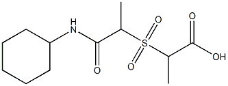  2-{[1-(cyclohexylcarbamoyl)ethane]sulfonyl}propanoic acid