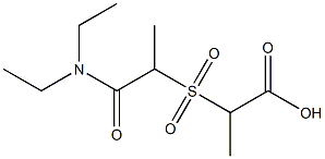 2-{[1-(diethylcarbamoyl)ethane]sulfonyl}propanoic acid,,结构式