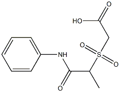 2-{[1-(phenylcarbamoyl)ethane]sulfonyl}acetic acid,,结构式