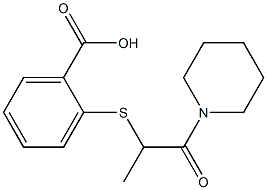 2-{[1-oxo-1-(piperidin-1-yl)propan-2-yl]sulfanyl}benzoic acid Structure