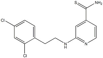 2-{[2-(2,4-dichlorophenyl)ethyl]amino}pyridine-4-carbothioamide Structure