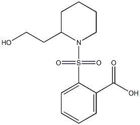 2-{[2-(2-hydroxyethyl)piperidine-1-]sulfonyl}benzoic acid