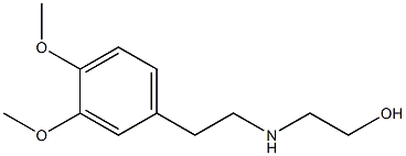 2-{[2-(3,4-dimethoxyphenyl)ethyl]amino}ethan-1-ol 化学構造式