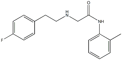 2-{[2-(4-fluorophenyl)ethyl]amino}-N-(2-methylphenyl)acetamide Structure