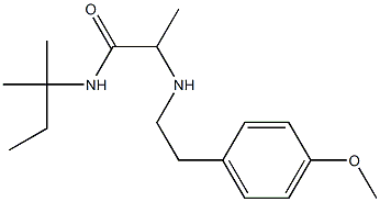 2-{[2-(4-methoxyphenyl)ethyl]amino}-N-(2-methylbutan-2-yl)propanamide,,结构式