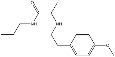 2-{[2-(4-methoxyphenyl)ethyl]amino}-N-propylpropanamide Struktur