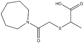 2-{[2-(azepan-1-yl)-2-oxoethyl]sulfanyl}propanoic acid 化学構造式