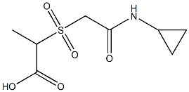 2-{[2-(cyclopropylamino)-2-oxoethyl]sulfonyl}propanoic acid Struktur