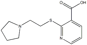 2-{[2-(pyrrolidin-1-yl)ethyl]sulfanyl}pyridine-3-carboxylic acid 结构式