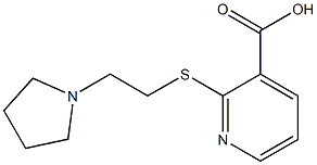 2-{[2-(pyrrolidin-1-yl)ethyl]sulfanyl}pyridine-3-carboxylic acid Struktur