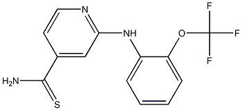 2-{[2-(trifluoromethoxy)phenyl]amino}pyridine-4-carbothioamide Structure