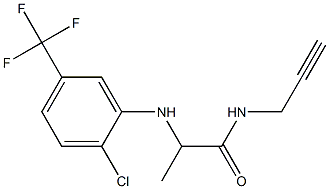 2-{[2-chloro-5-(trifluoromethyl)phenyl]amino}-N-(prop-2-yn-1-yl)propanamide 结构式
