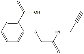 2-{[2-oxo-2-(prop-2-ynylamino)ethyl]thio}benzoic acid 化学構造式