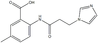 2-{[3-(1H-imidazol-1-yl)propanoyl]amino}-5-methylbenzoic acid Struktur