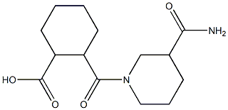 2-{[3-(aminocarbonyl)piperidin-1-yl]carbonyl}cyclohexanecarboxylic acid 结构式