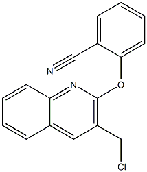 2-{[3-(chloromethyl)quinolin-2-yl]oxy}benzonitrile Structure