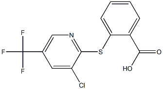 2-{[3-chloro-5-(trifluoromethyl)pyridin-2-yl]sulfanyl}benzoic acid 化学構造式