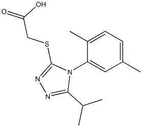 2-{[4-(2,5-dimethylphenyl)-5-(propan-2-yl)-4H-1,2,4-triazol-3-yl]sulfanyl}acetic acid|