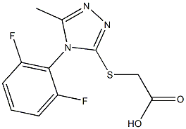 2-{[4-(2,6-difluorophenyl)-5-methyl-4H-1,2,4-triazol-3-yl]sulfanyl}acetic acid 结构式