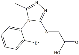 2-{[4-(2-bromophenyl)-5-methyl-4H-1,2,4-triazol-3-yl]sulfanyl}acetic acid Structure