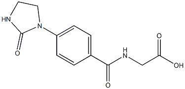 2-{[4-(2-oxoimidazolidin-1-yl)phenyl]formamido}acetic acid Struktur