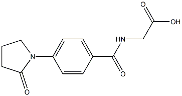 2-{[4-(2-oxopyrrolidin-1-yl)phenyl]formamido}acetic acid 化学構造式