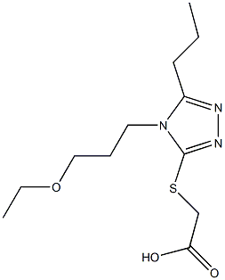 2-{[4-(3-ethoxypropyl)-5-propyl-4H-1,2,4-triazol-3-yl]sulfanyl}acetic acid 化学構造式