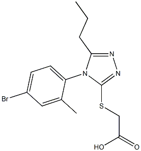 2-{[4-(4-bromo-2-methylphenyl)-5-propyl-4H-1,2,4-triazol-3-yl]sulfanyl}acetic acid Structure