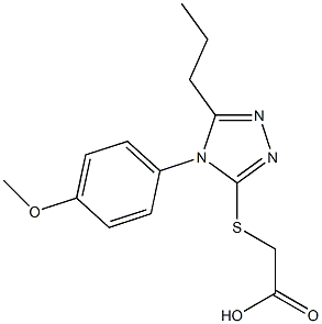 2-{[4-(4-methoxyphenyl)-5-propyl-4H-1,2,4-triazol-3-yl]sulfanyl}acetic acid Struktur