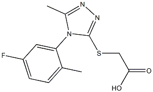 2-{[4-(5-fluoro-2-methylphenyl)-5-methyl-4H-1,2,4-triazol-3-yl]sulfanyl}acetic acid|