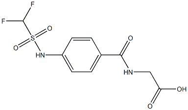 2-{[4-(difluoromethanesulfonamido)phenyl]formamido}acetic acid Struktur