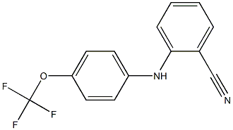 2-{[4-(trifluoromethoxy)phenyl]amino}benzonitrile,,结构式
