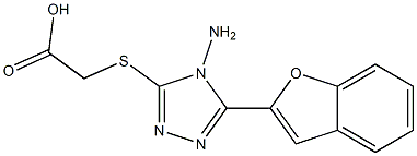 2-{[4-amino-5-(1-benzofuran-2-yl)-4H-1,2,4-triazol-3-yl]sulfanyl}acetic acid Structure
