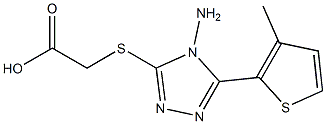 2-{[4-amino-5-(3-methylthiophen-2-yl)-4H-1,2,4-triazol-3-yl]sulfanyl}acetic acid Structure