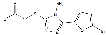  2-{[4-amino-5-(5-bromofuran-2-yl)-4H-1,2,4-triazol-3-yl]sulfanyl}acetic acid