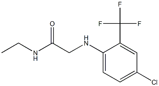 2-{[4-chloro-2-(trifluoromethyl)phenyl]amino}-N-ethylacetamide,,结构式