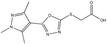 2-{[5-(1,3,5-trimethyl-1H-pyrazol-4-yl)-1,3,4-oxadiazol-2-yl]sulfanyl}acetic acid