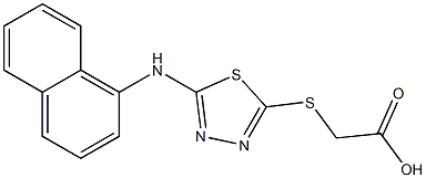 2-{[5-(naphthalen-1-ylamino)-1,3,4-thiadiazol-2-yl]sulfanyl}acetic acid 结构式