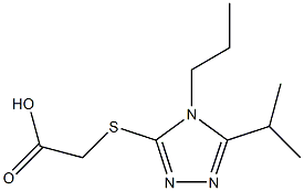 2-{[5-(propan-2-yl)-4-propyl-4H-1,2,4-triazol-3-yl]sulfanyl}acetic acid Structure