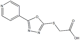 2-{[5-(pyridin-4-yl)-1,3,4-oxadiazol-2-yl]sulfanyl}acetic acid Struktur