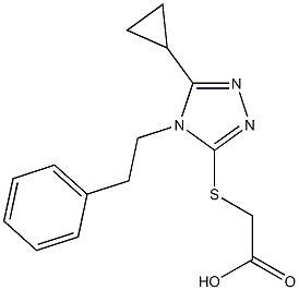 2-{[5-cyclopropyl-4-(2-phenylethyl)-4H-1,2,4-triazol-3-yl]sulfanyl}acetic acid