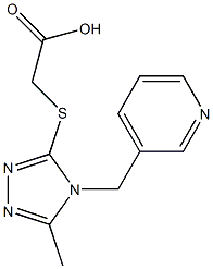 2-{[5-methyl-4-(pyridin-3-ylmethyl)-4H-1,2,4-triazol-3-yl]sulfanyl}acetic acid Structure