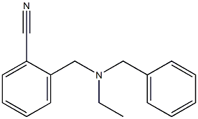 2-{[benzyl(ethyl)amino]methyl}benzonitrile,,结构式