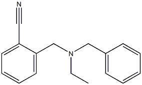 2-{[benzyl(ethyl)amino]methyl}benzonitrile Structure